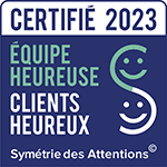 Certifié 2023 Equipe Heureuse Client Heureux